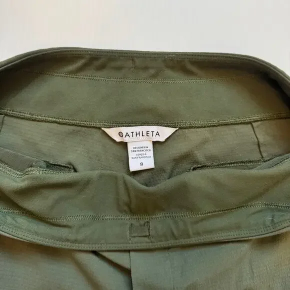 Athleta Trekkie Jogger Pants Olive Green Women’s 8 Gorpcore Athleisure Hiking - Picture 11 of 16
